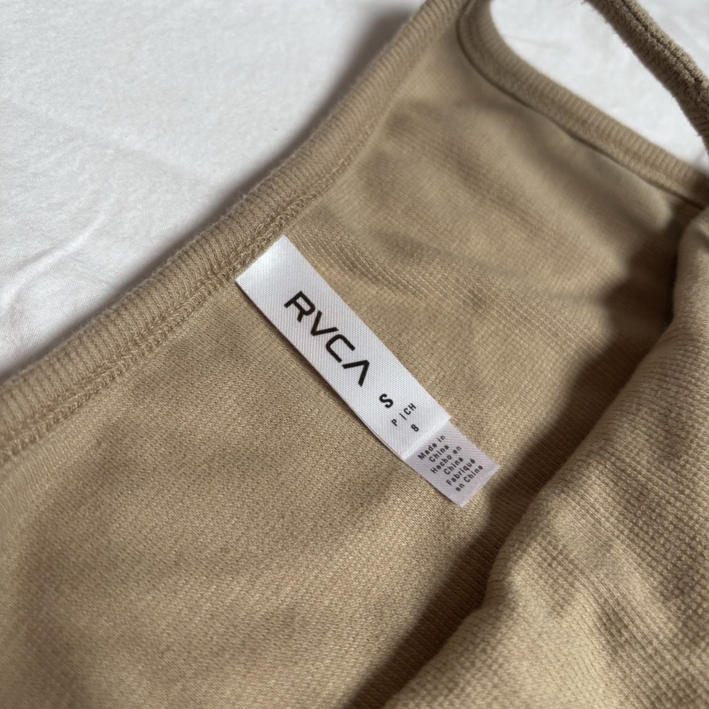 RVCA Beige Ribbed Tank Top - Picture 4 of 6